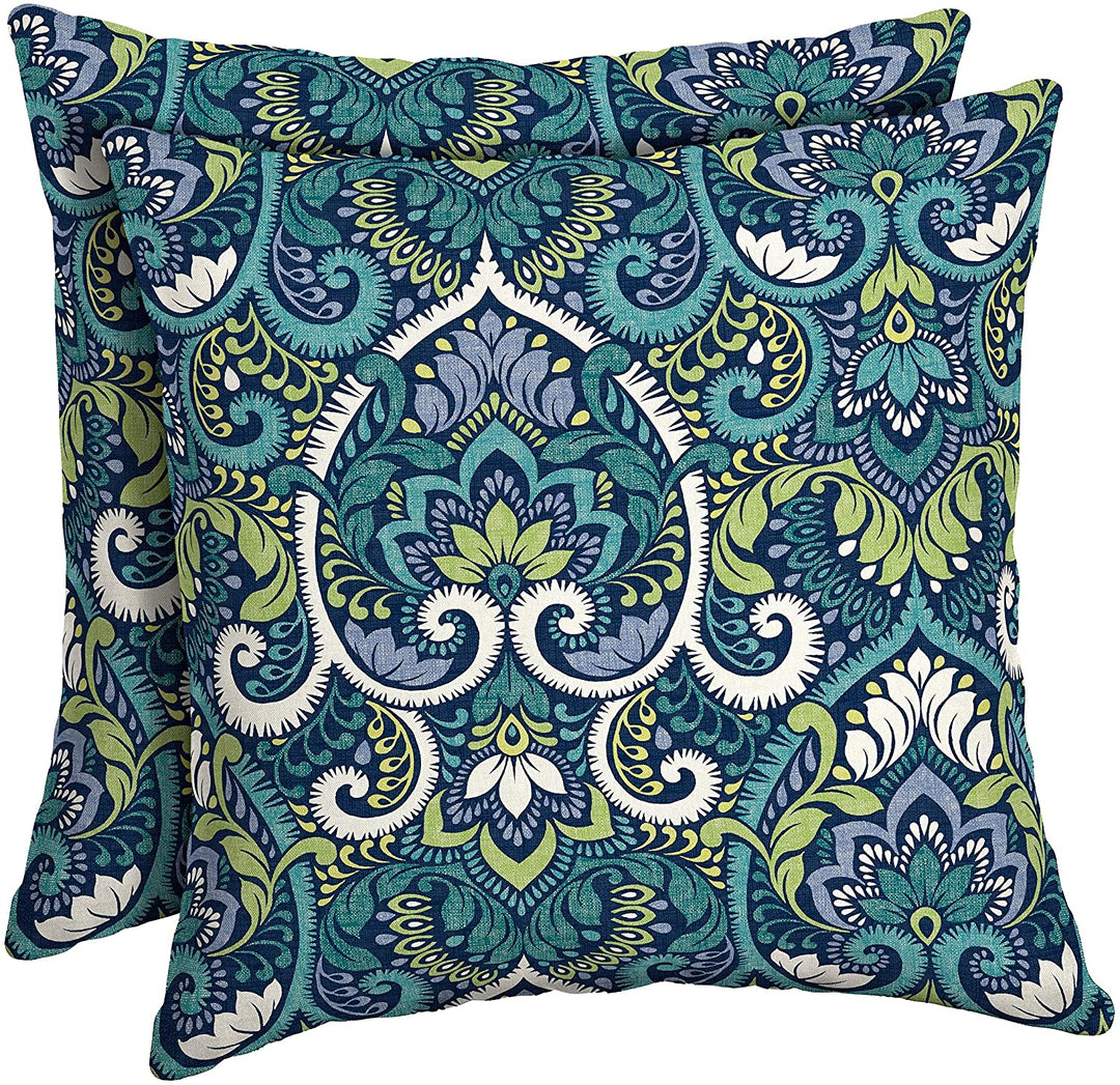 Sapphire Damask Throw illow 2 ack Blue Bohemian Eclectic