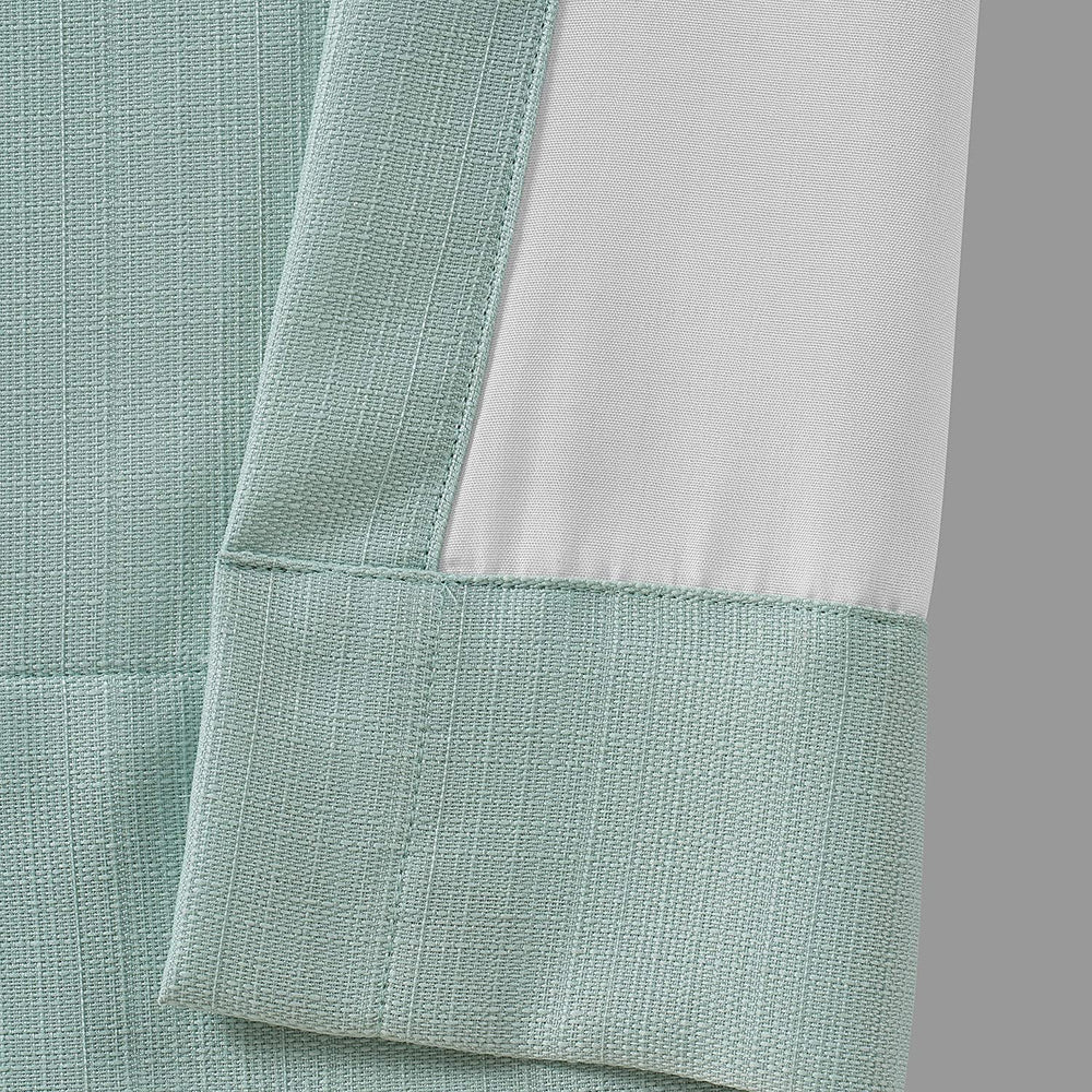 Water's Edge Coastal Window Panel Pair Blue Solid Nautical Polyester Includes Tiebacks - Diamond Home USA