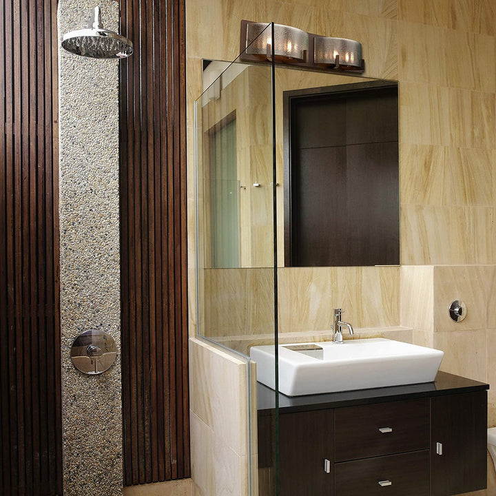 Firefly 4 Light Industrial Bronze Bath Fixture Brown