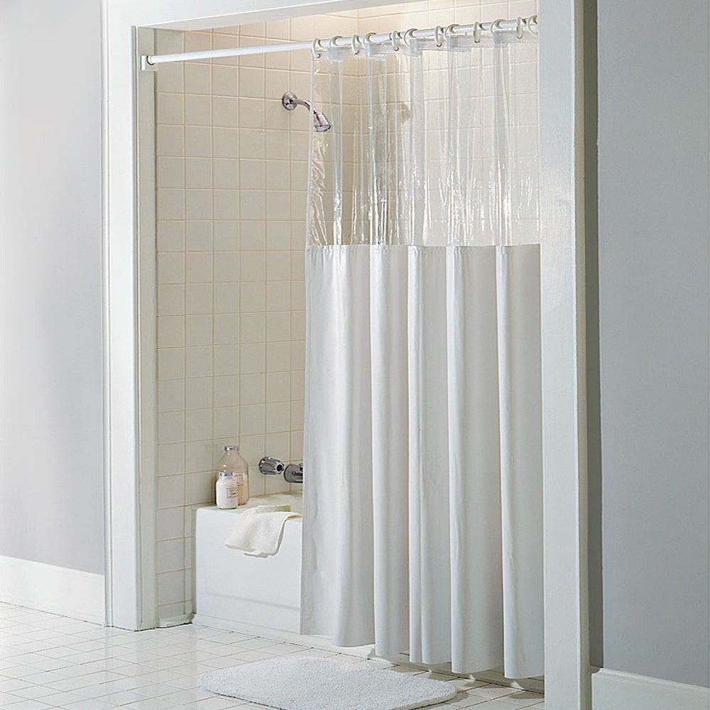 and Resistant ' See Through Top' lear/ White Vinyl Shower