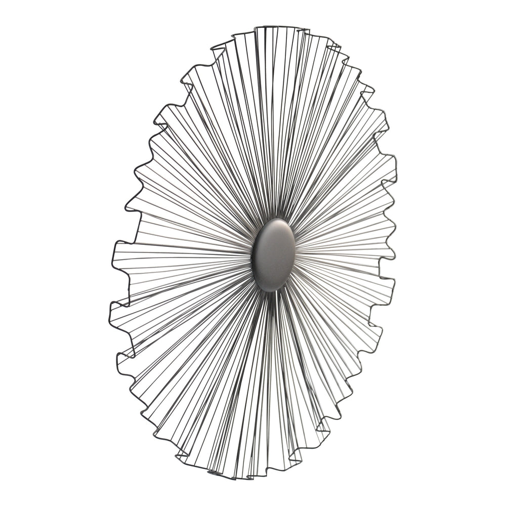 Abstract Circle Modern Metal Wall Decor Black Contemporary Includes Hardware