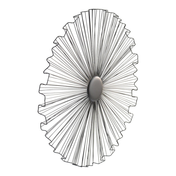Abstract Circle Modern Metal Wall Decor Black Contemporary Includes Hardware
