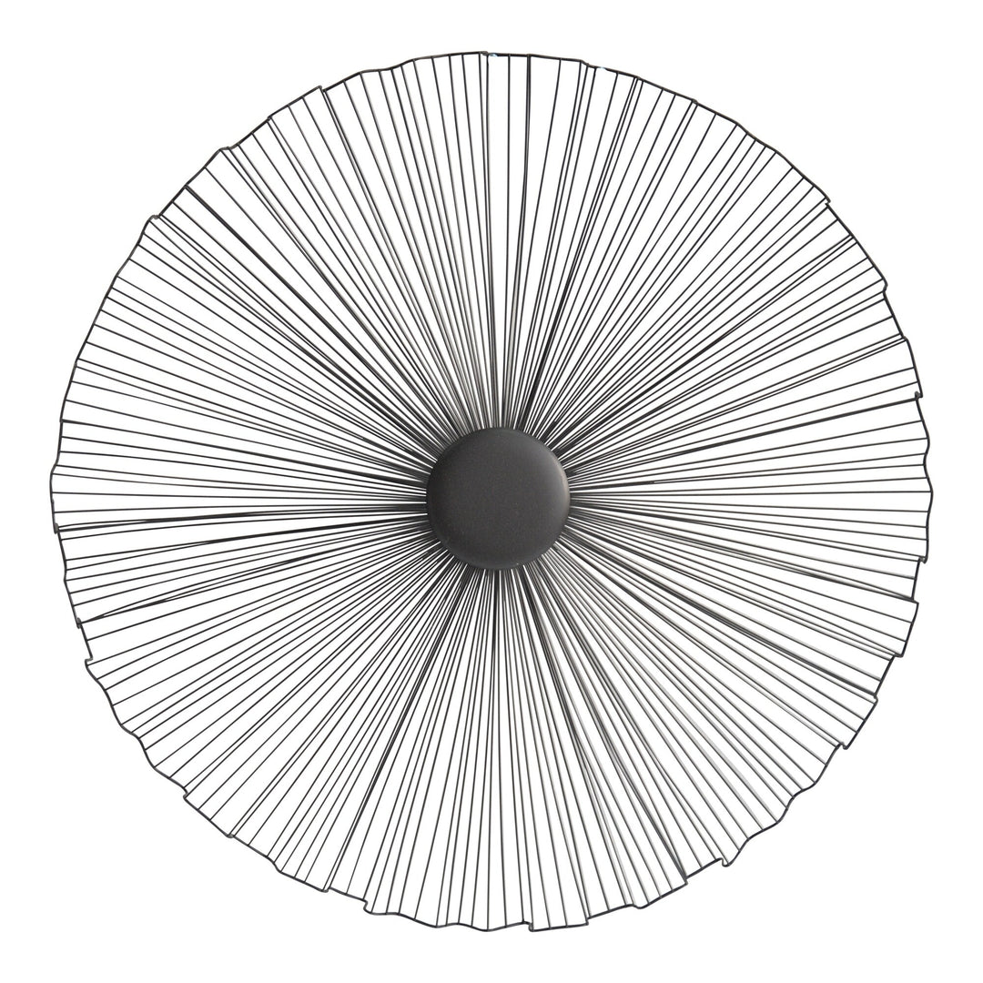 Abstract Circle Modern Metal Wall Decor Black Contemporary