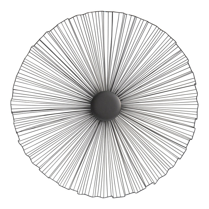 Abstract Circle Modern Metal Wall Decor Black Contemporary