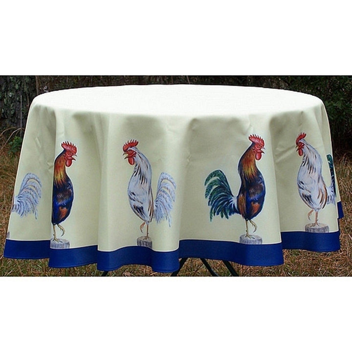 Rooster Round Tablecloth Multi Color