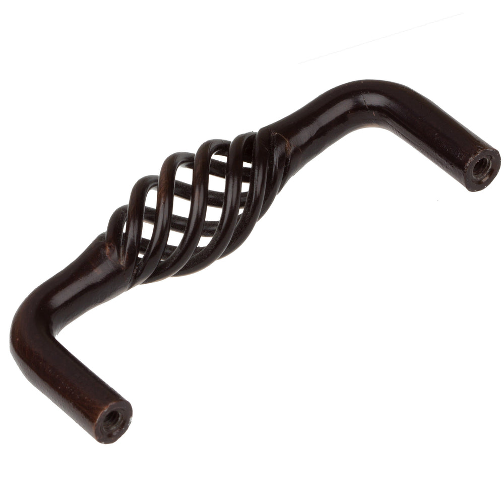 3-inch Screw Center Twisted Birdcage Cabinet Hardware Pull - Oil Rubbed Bronze (Pack of 10) Brown Metal Finish