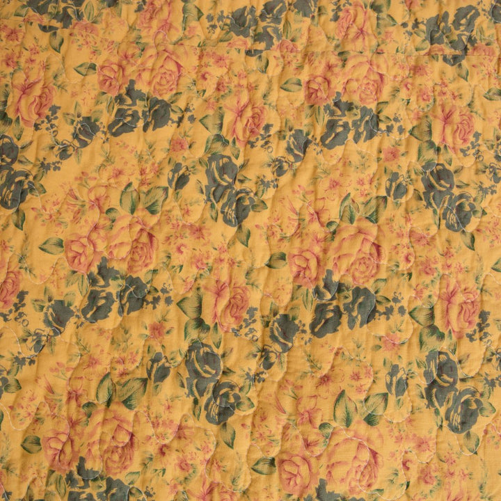 Floral Patchwork Quilt Oversized Damask Victorian Flowers Modern Spring Soft Cotton