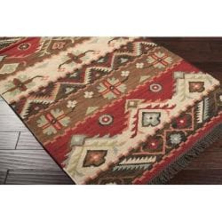 5x8 Red Green Southwest Aztec Area Rug Rectangle Shaped Indoor Tan Tribal Cabin Carpet Living Room Rustic Lodge Cottage Southern Ikat Pattern