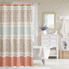 Graphical Nature Themed Shower Curtain Cotton Detailed