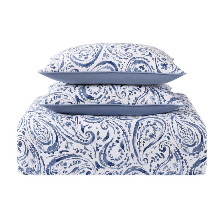 Paisley Floral Pattern Duvet Cover Set Rich Motif Flowers Features Button Closure Bedding French Country Cotton