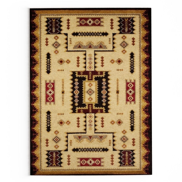 Southwestern Tribal Area Rug Rectangle Shaped Indoor Aztec Cabin Carpet ...
