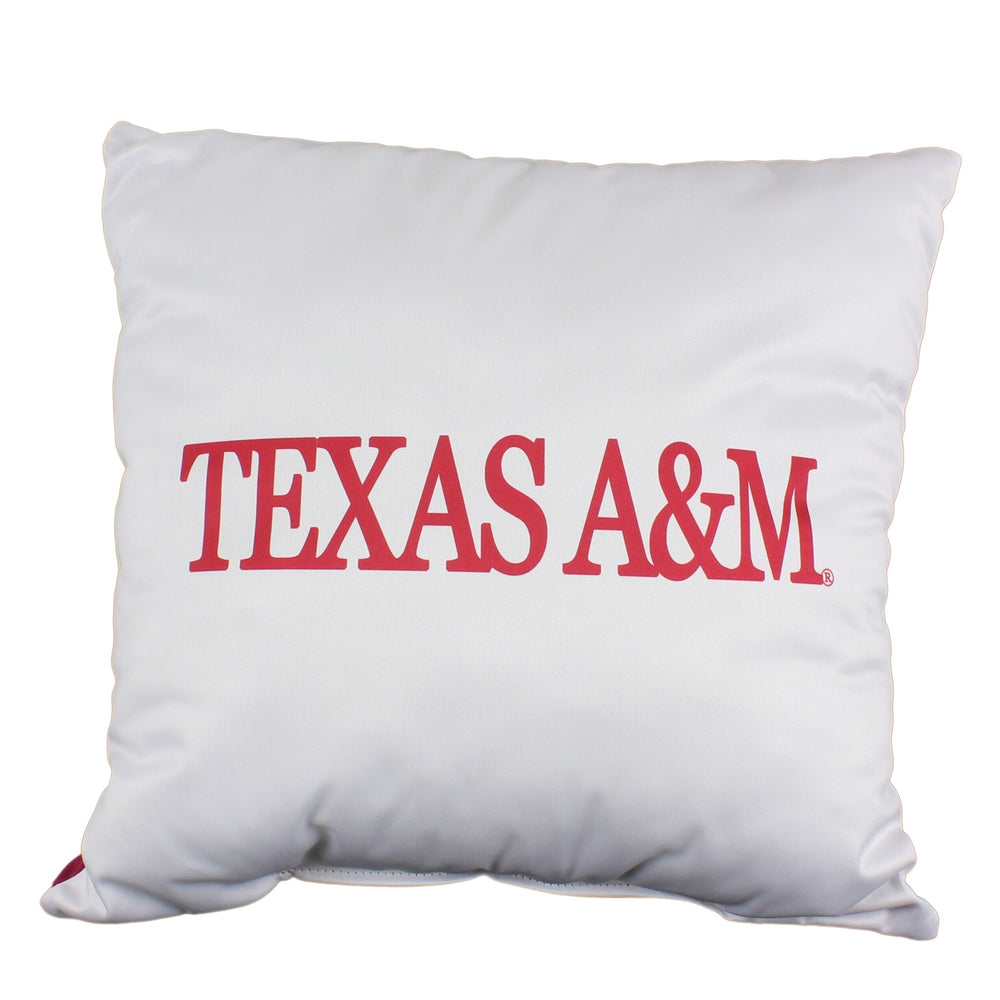 Texas A M Aggies 16 Inch Decorative Throw Pillow Multi Color Sports Traditional Polyester One Single Reversible