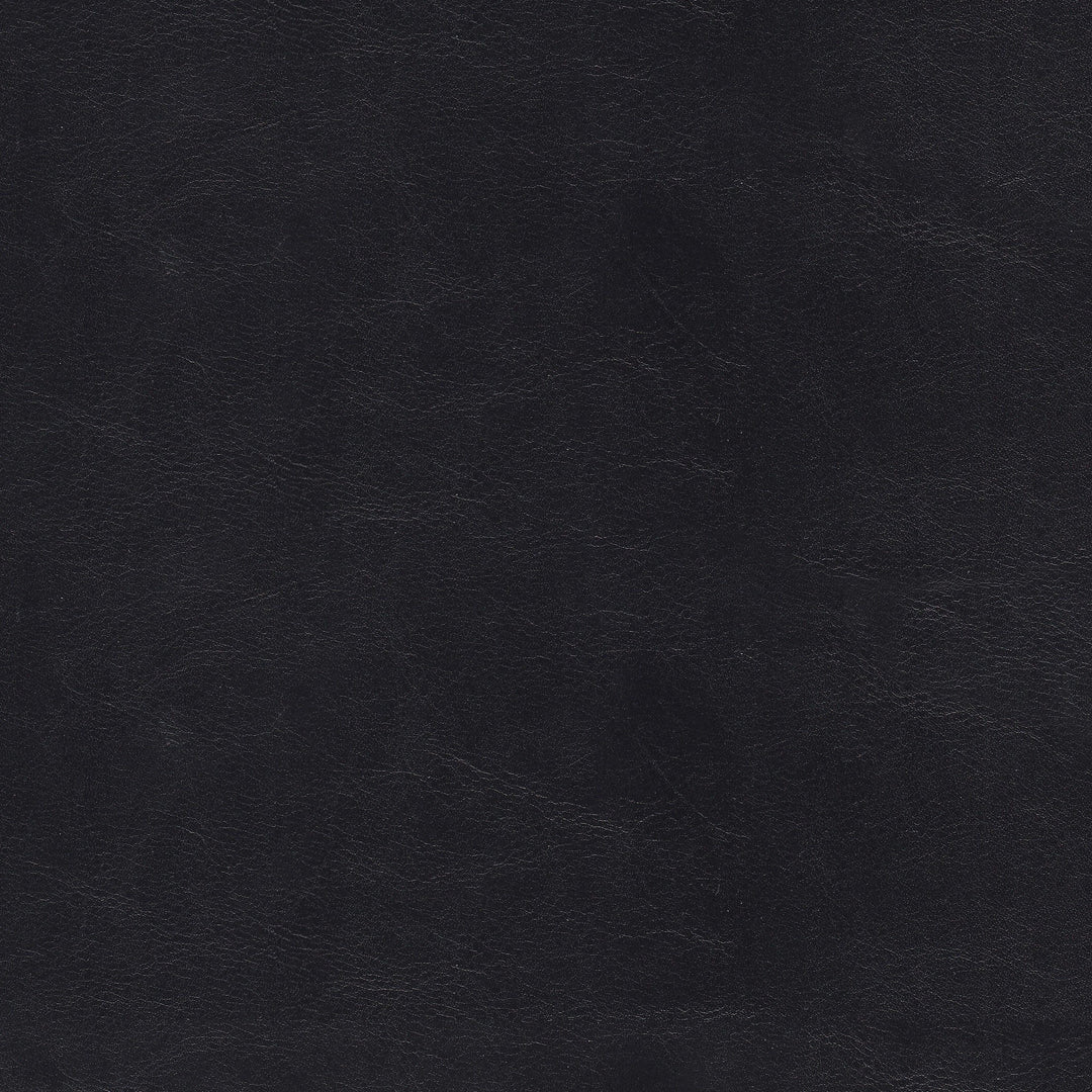 Julius Large Round Button-top Storage Ottoman Black Solid Modern Contemporary Faux Leather