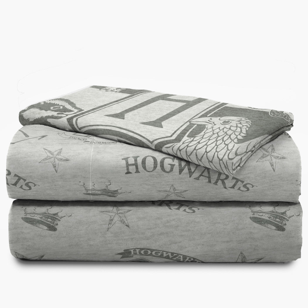 Kids Grey Harry Potter Sheet Set Twin Navy Hogwarts Bedding Star Crown Bed Sheets Birds Animal Stripe Glasses Novel Trendy Adventure Soft